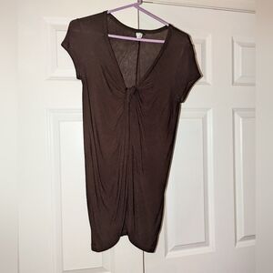 Left Of Center Chocolate Brown Top